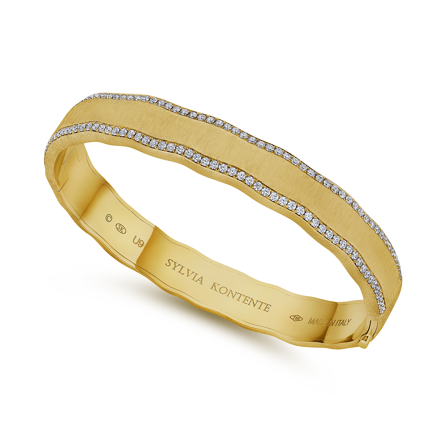 Curves&nbsp;<br>Yellow Gold & Diamond Bracelet