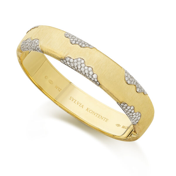 yellow gold and diamond bracelet