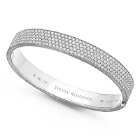 white gold pave set diamond bracelet