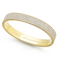 yellow gold pave set diamond bracelet