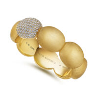 The "O" Bracelet &nbsp;<br>Yellow Gold & Diamond Pave