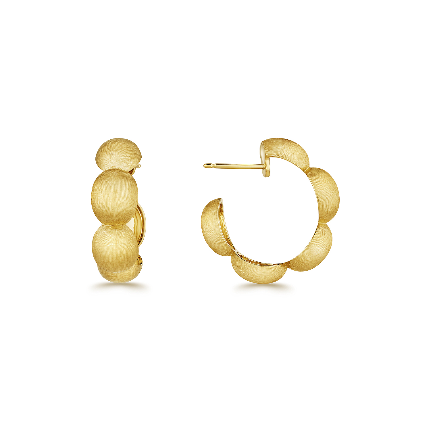 yellow gold hoop earrings