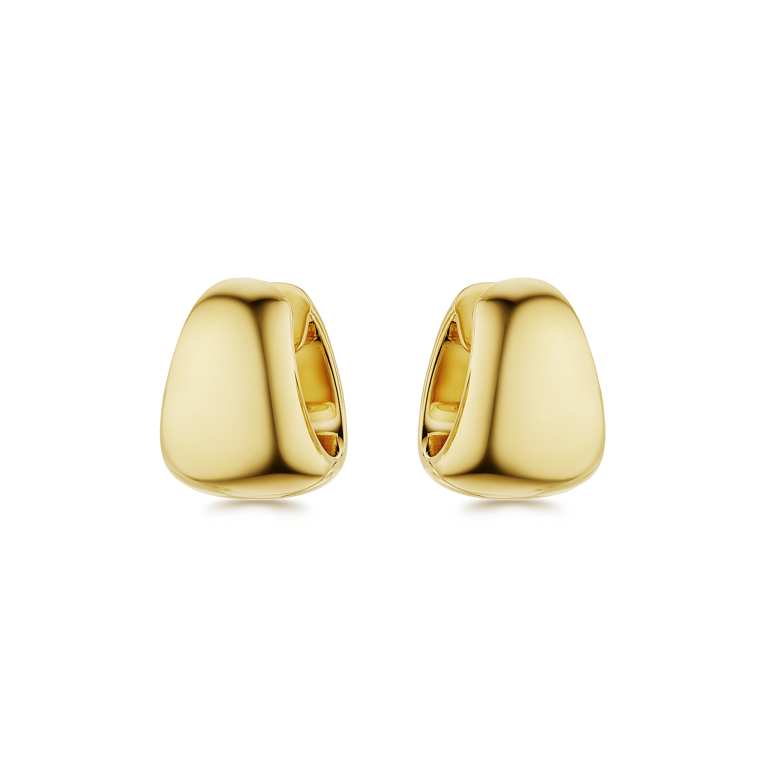 Gold Tapered Hoop Earrings