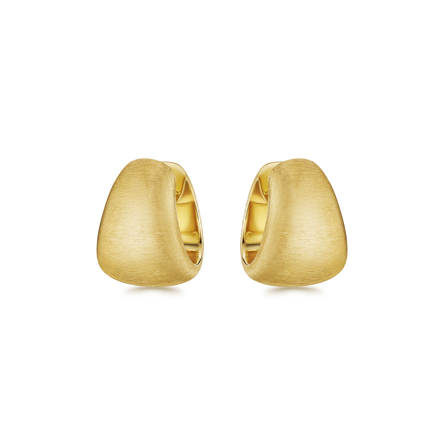 Gold Tapered Hoop Earrings