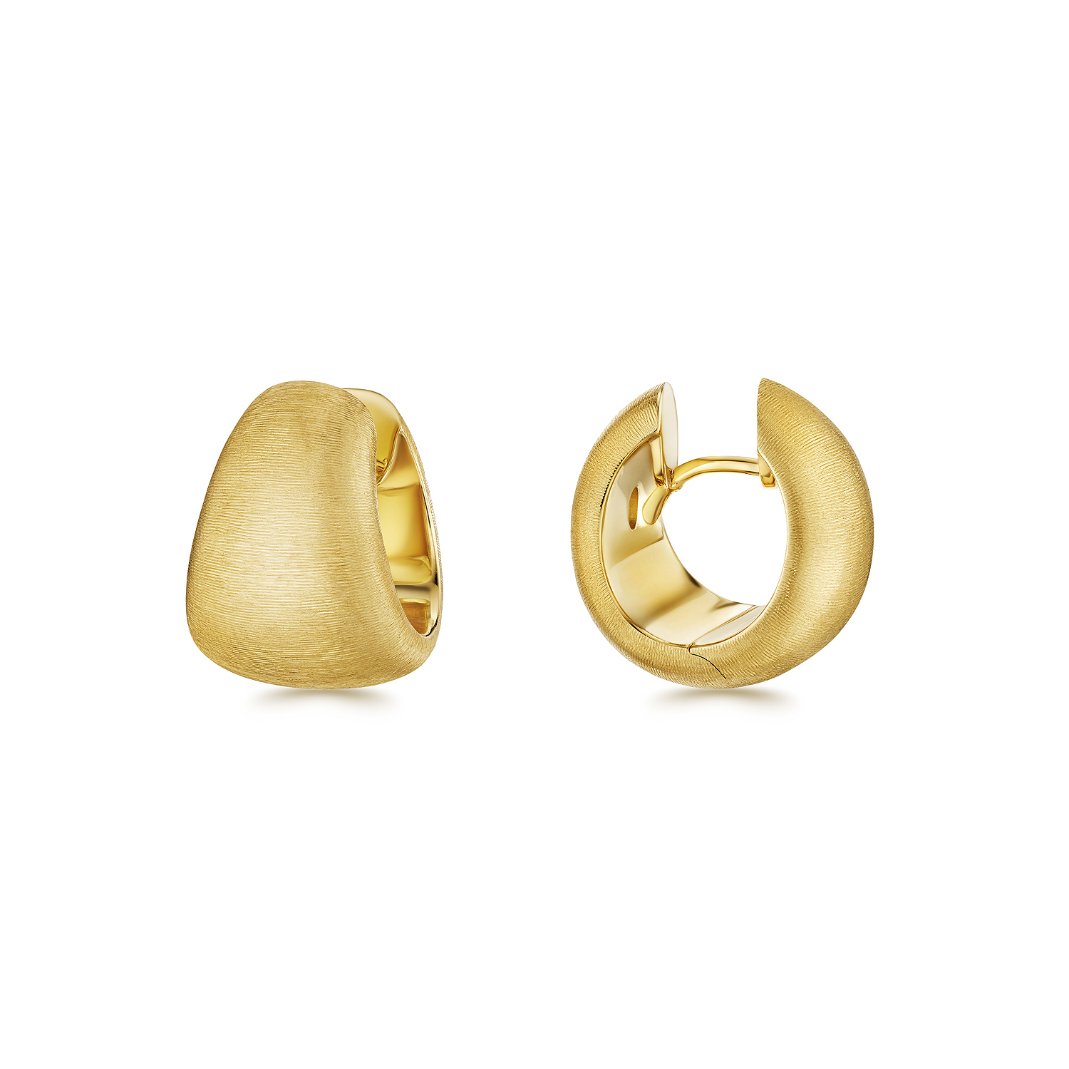 Gold Tapered Hoop Earrings