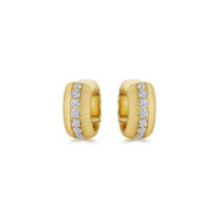 Gold and diamond earrings